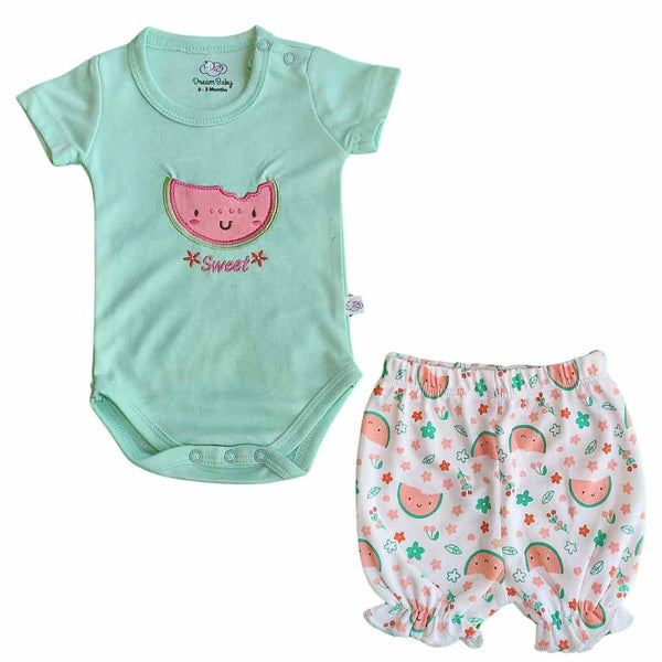 Baby Girl Body Suit & Short Water Melon