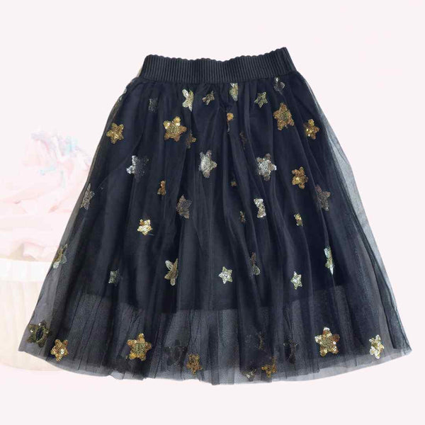 Golden Star Sequence Skirt