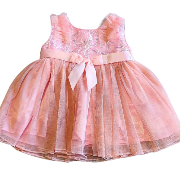 Girl Frock Pink Floral Print (Bonnie Baby)