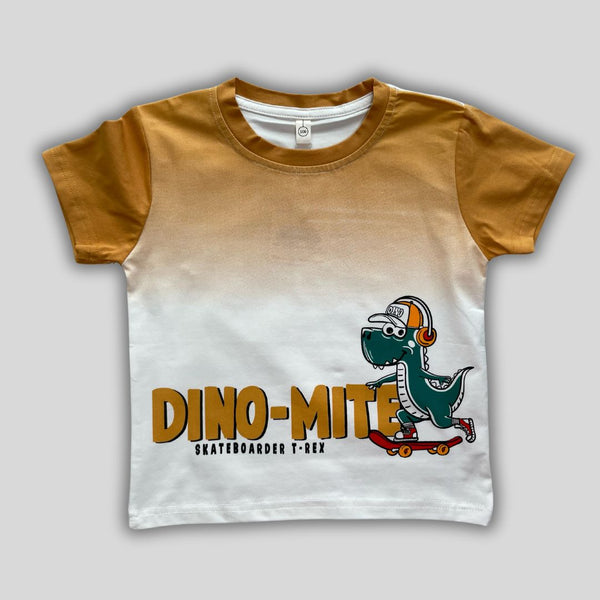 Boy T-Shirt Dino Mite Skate Boarder