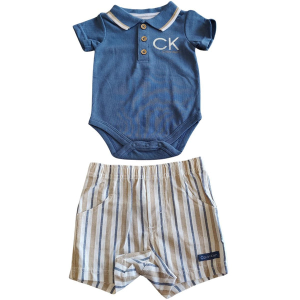 Baby Boy Polo Bodysuit Ck With Cotton Short