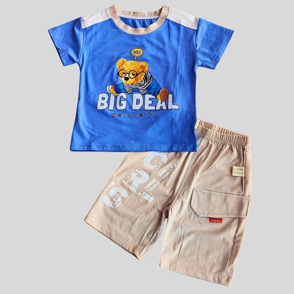 Boy Pair Set Big Deal  T-Shirt & Short  Anti Mosquito (F4282)