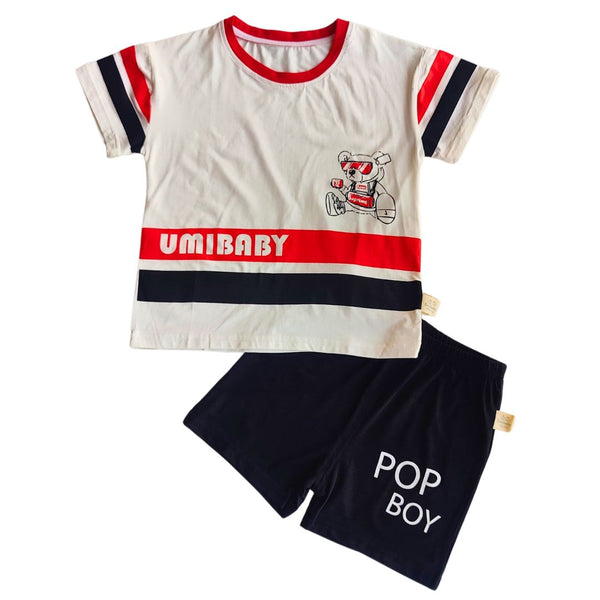 Boy Pair Set Supreme T-Shirt & Short  Anti Mosquito (F4278)