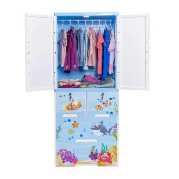 Happy Dolphin Wardrobe Hanging With 4 Drawer