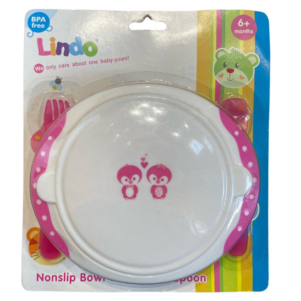 Lindo Non-Slip Bowl With Fork & Spoon